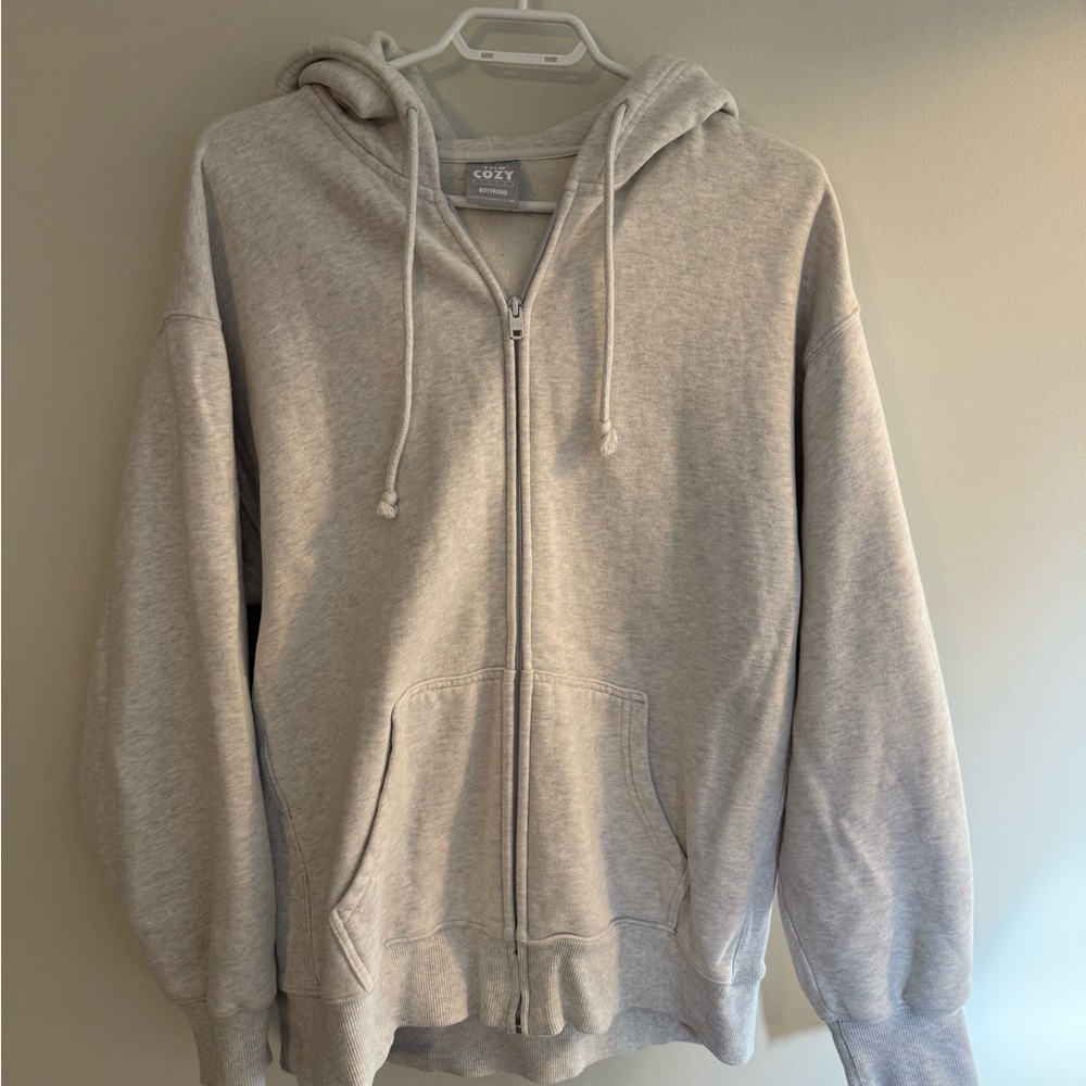 TNA Light Gray Women's Zip-Up Hoodie